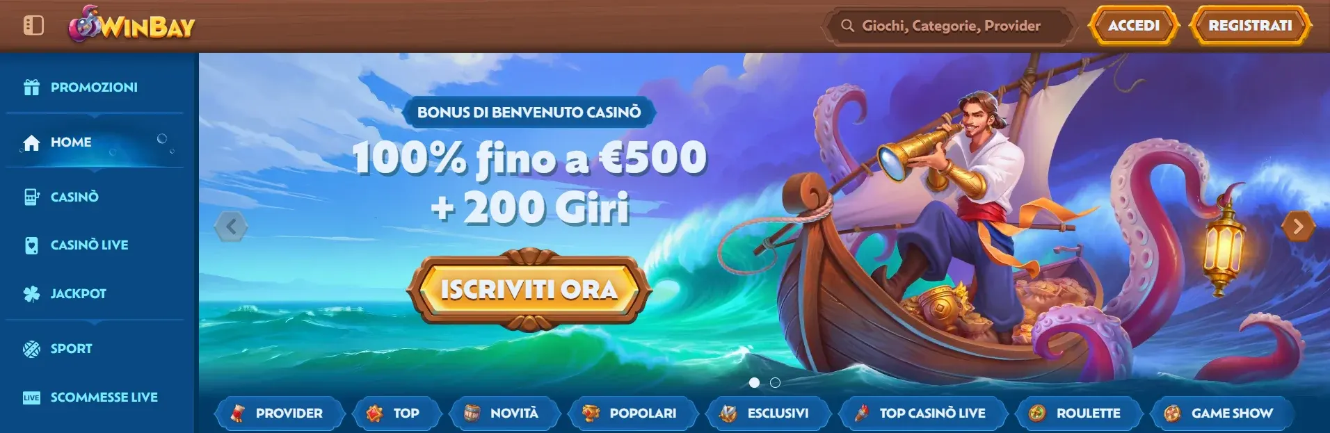 Recensione di WinBay casino con deposito minimo 10 euro